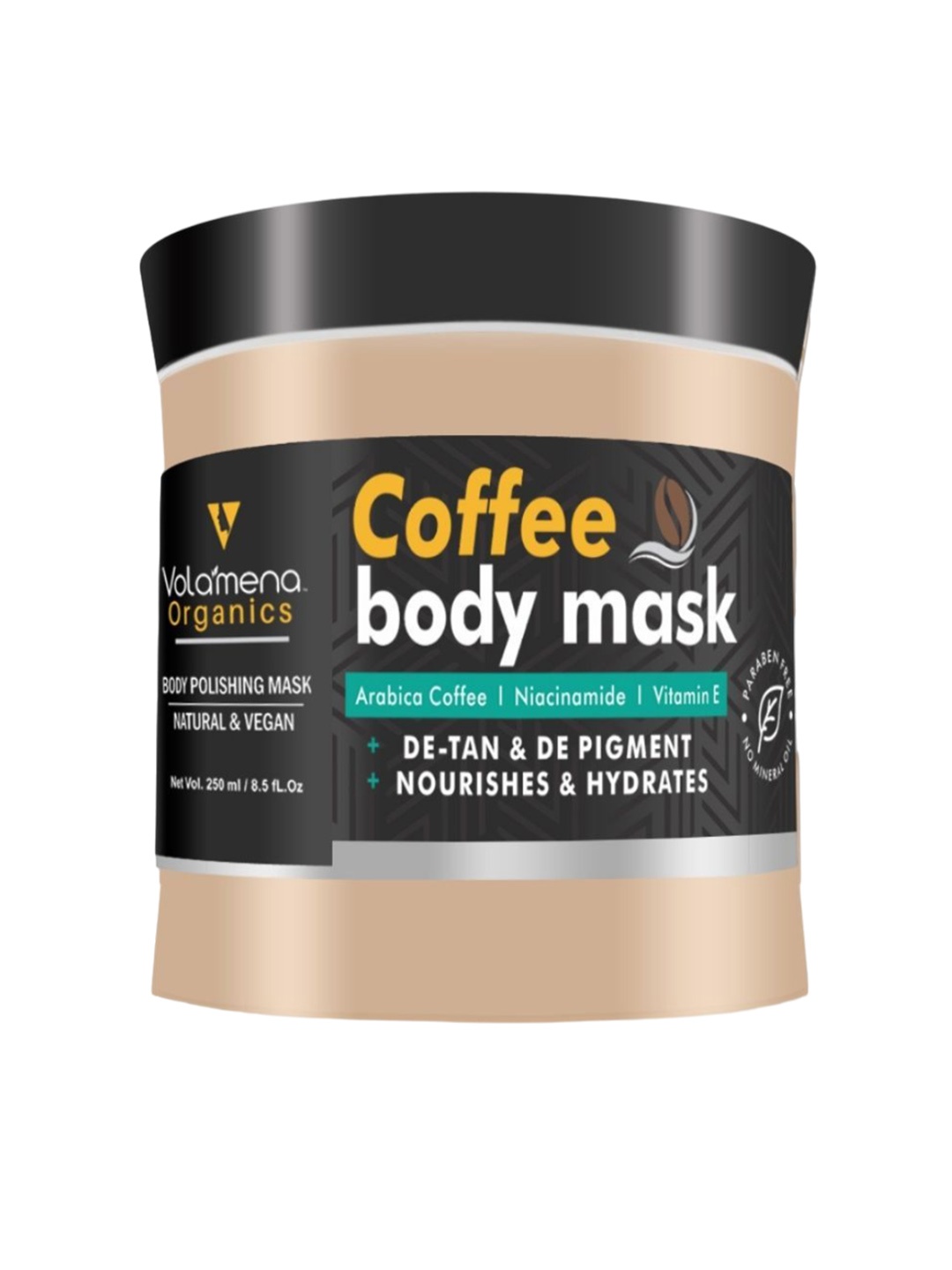 

Volamena Arabica Coffee Body Mask With Niacinamide-250 ml, Brown