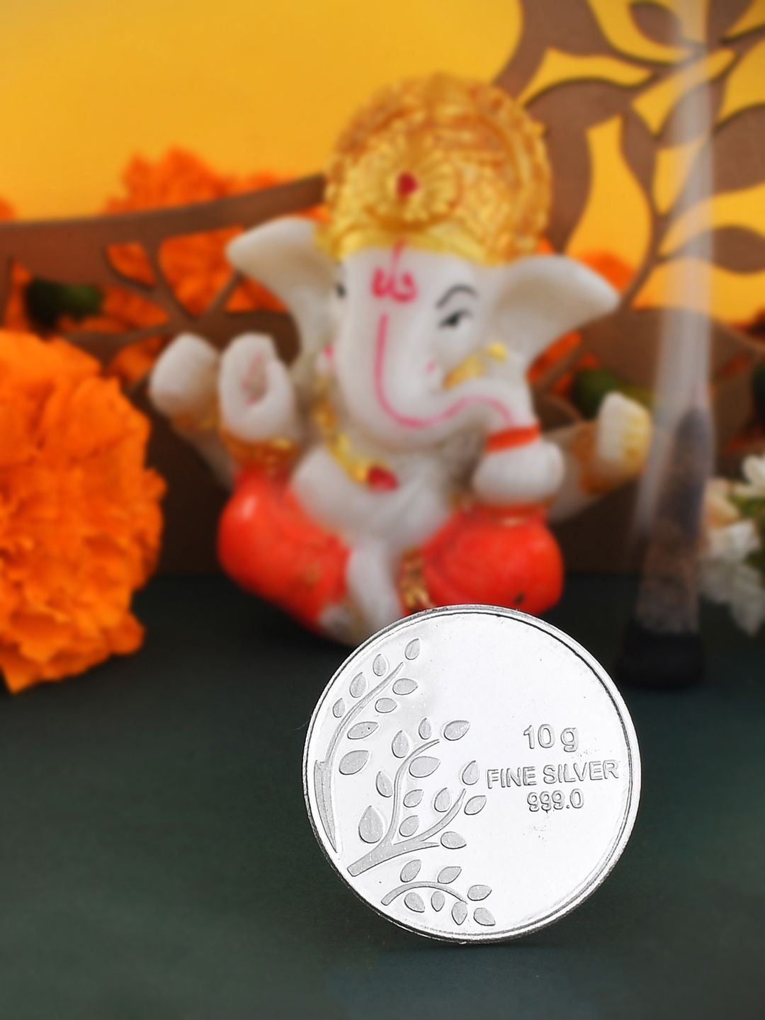 

Studio Voylla 925 Sterling Silver Leaves Silver Coins 10 Gm