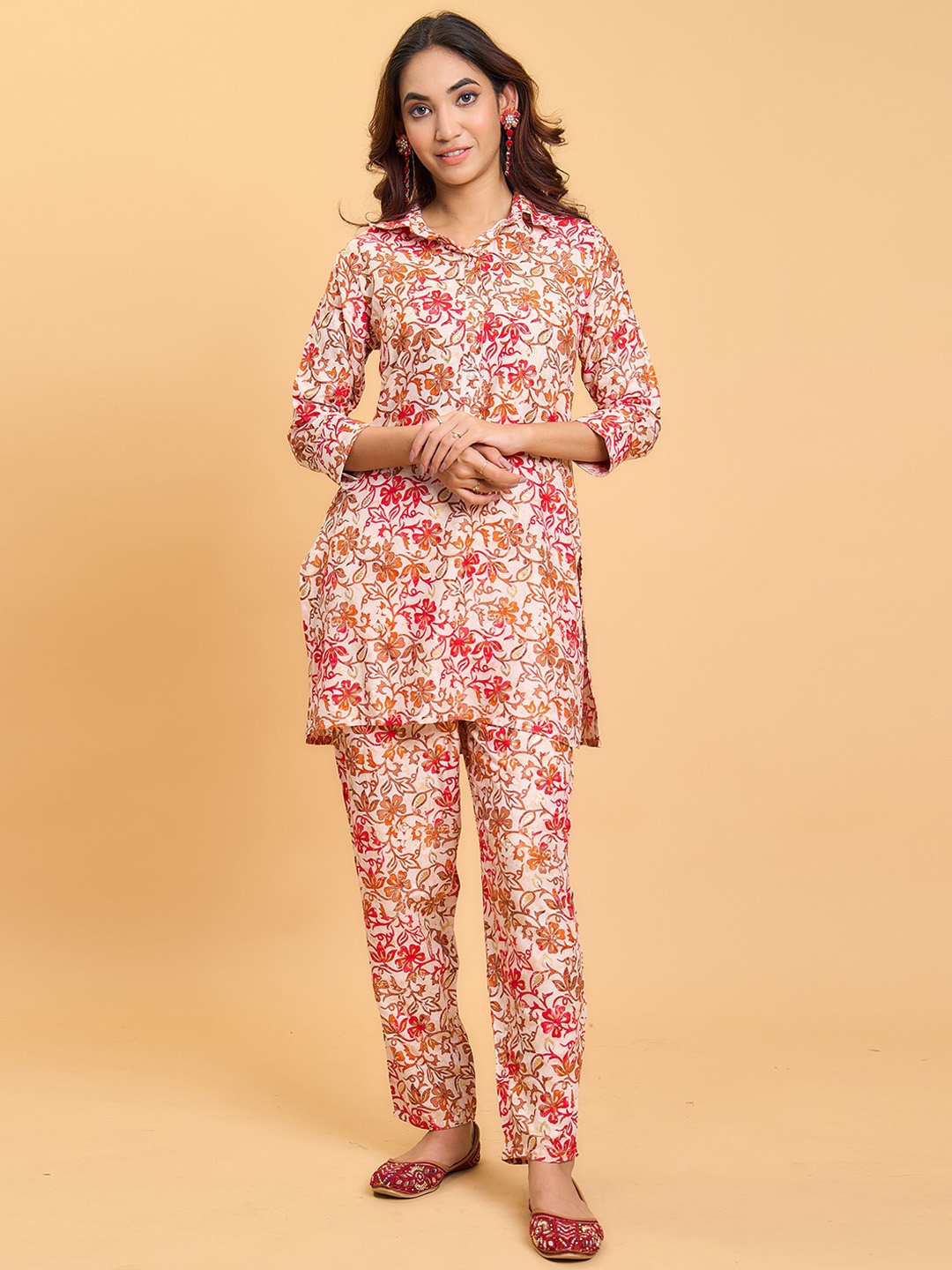 

Anouk Printed Tunic With Trousers, Red
