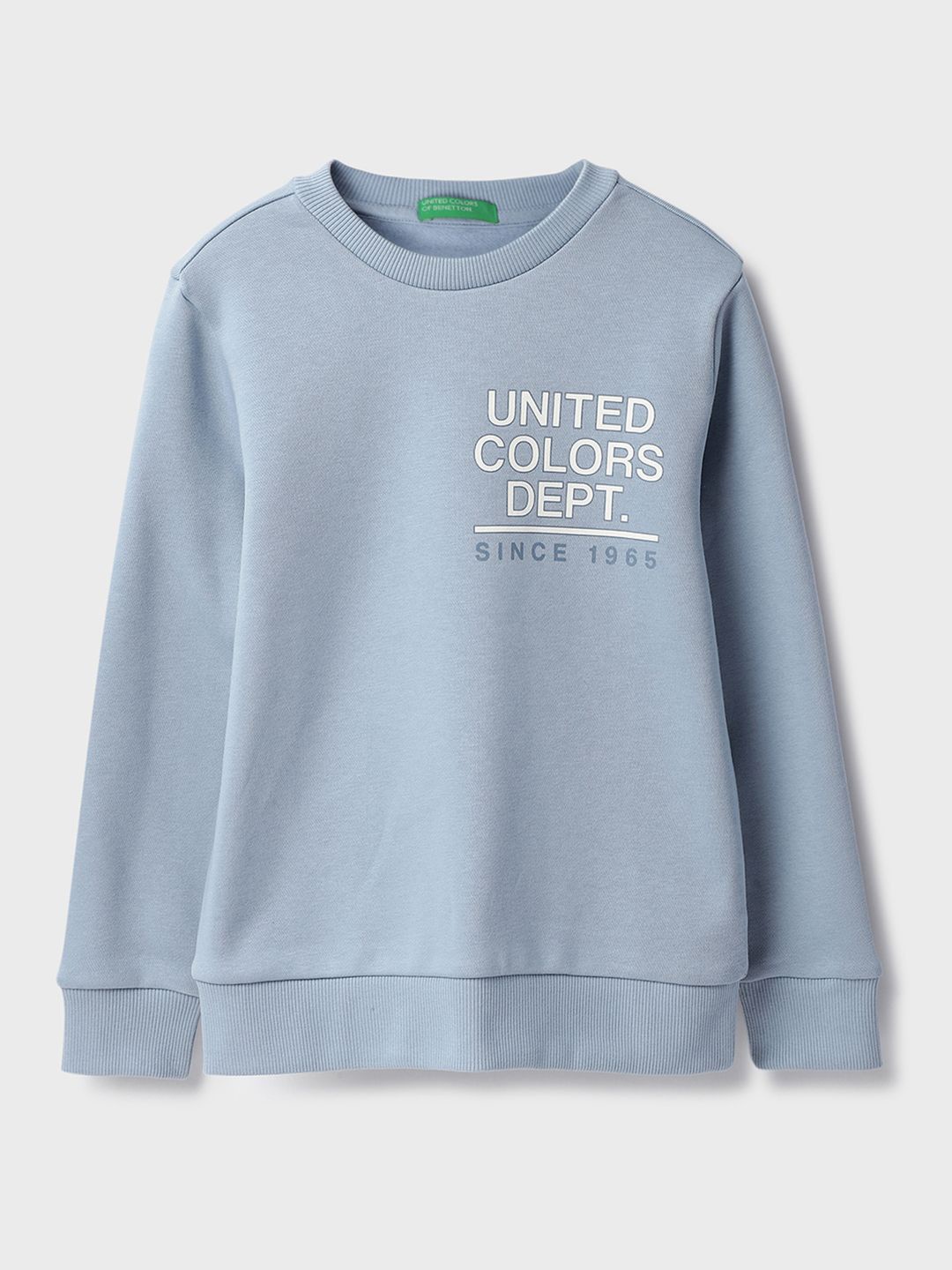 

United Colors of Benetton Boys Typography Printed Sweatshirt, Blue