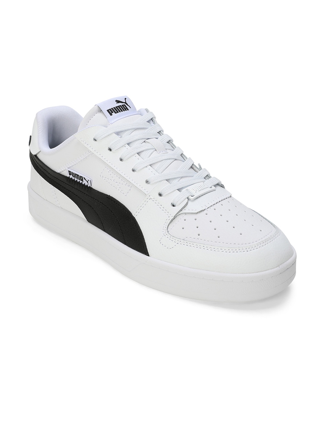 

Puma Unisex Perforated Leather Caven 2.0 VTG Sneakers, White