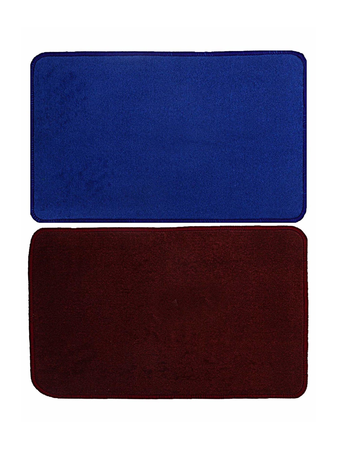 

Kuber Industries Blue & Maroon Anti Slip 210GSM Microfibre Bath Mats