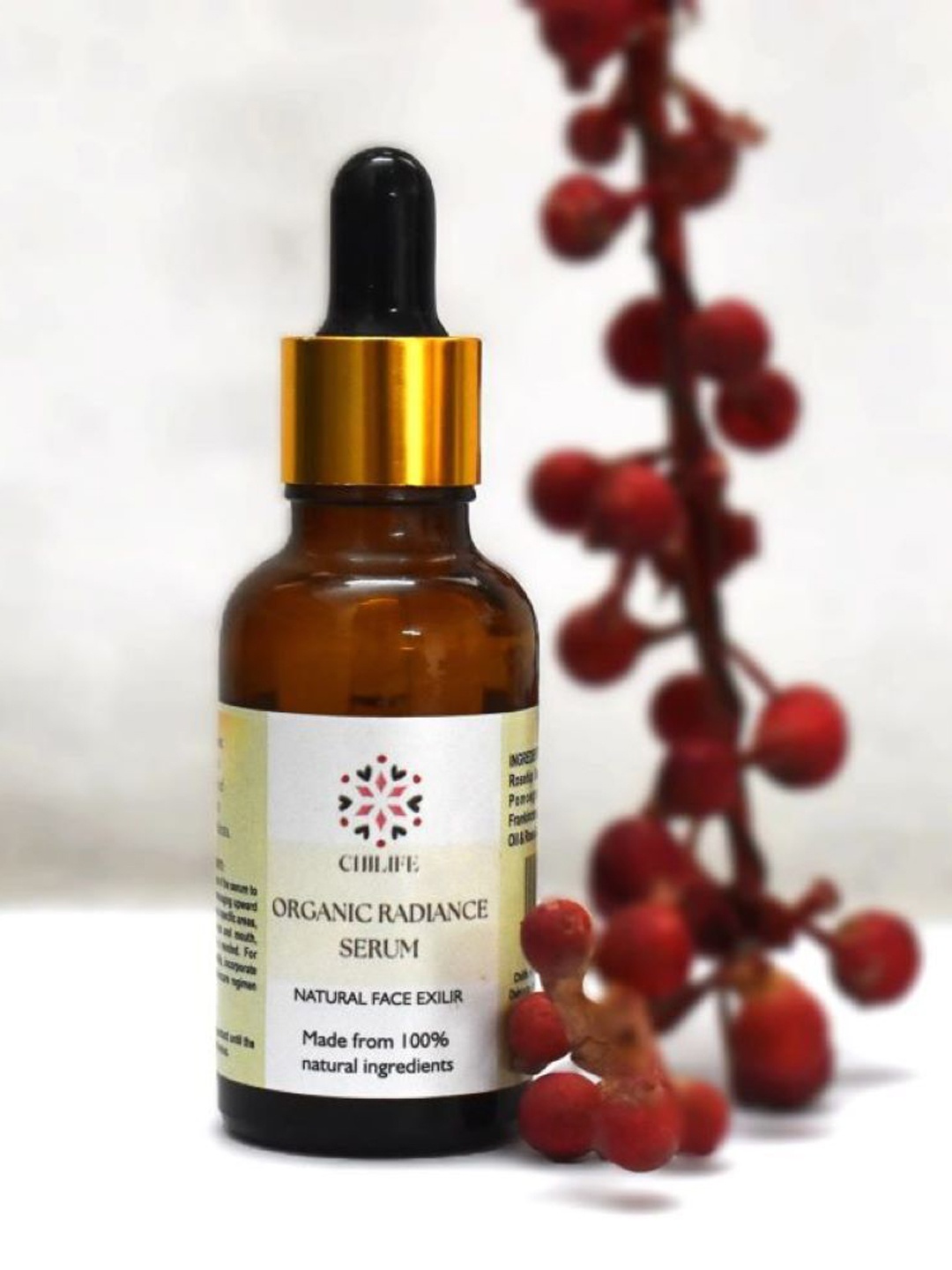 

Chilife Organic Radiance Face Serum with Rosehip Seed Oil & Carrot Seed Oil -30 ml, Beige