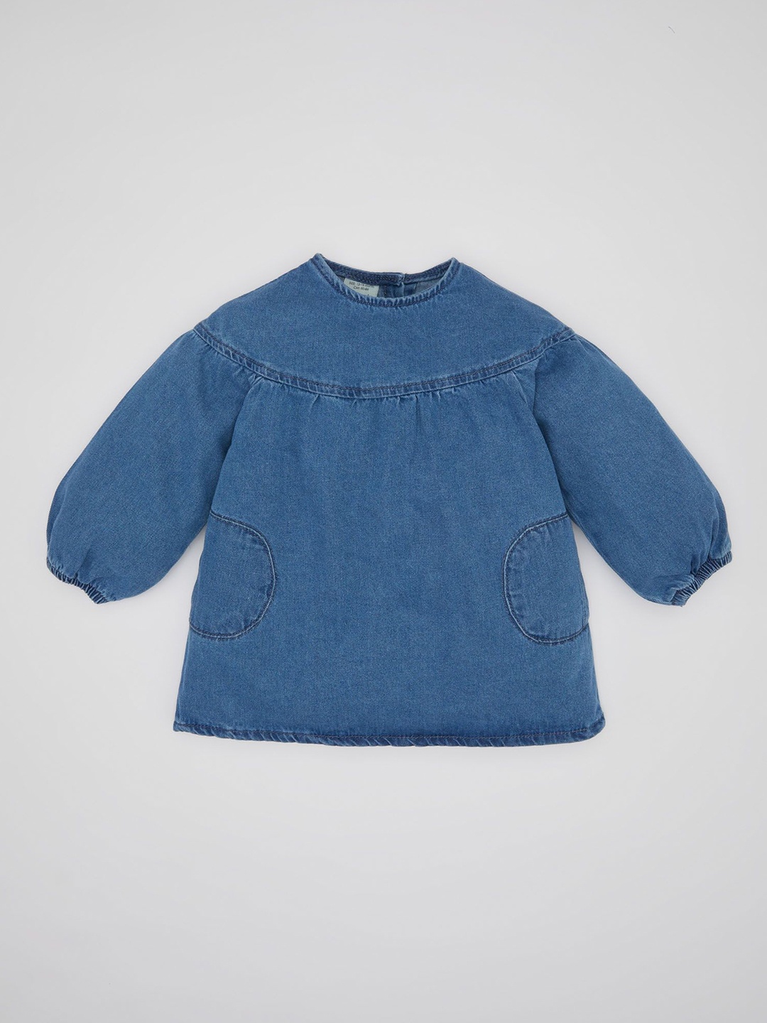 

DeFacto Girls Pure Cotton A-Line Dress, Blue