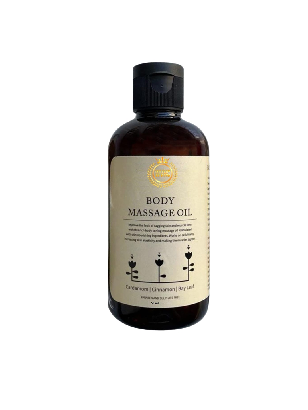 

WVHC Body Toning Massage Oil With Cardamom Cinnamon & Bay Leaf-50ml, Brown