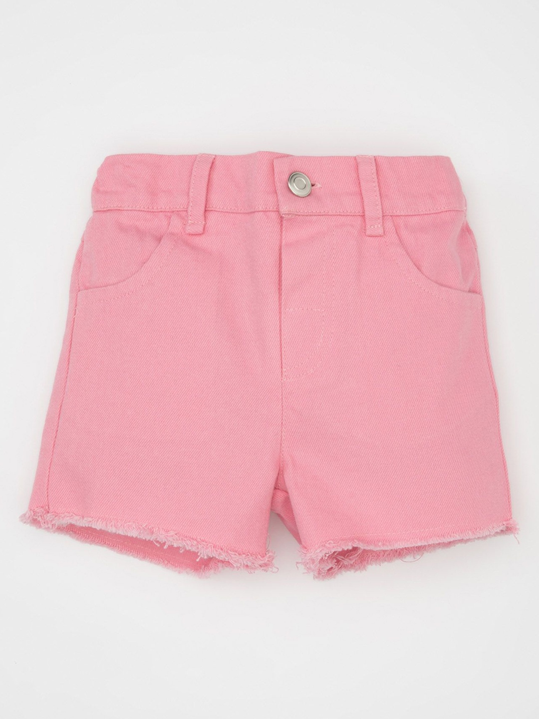 

DeFacto Girls Mid-Rise Regular Shorts, Pink