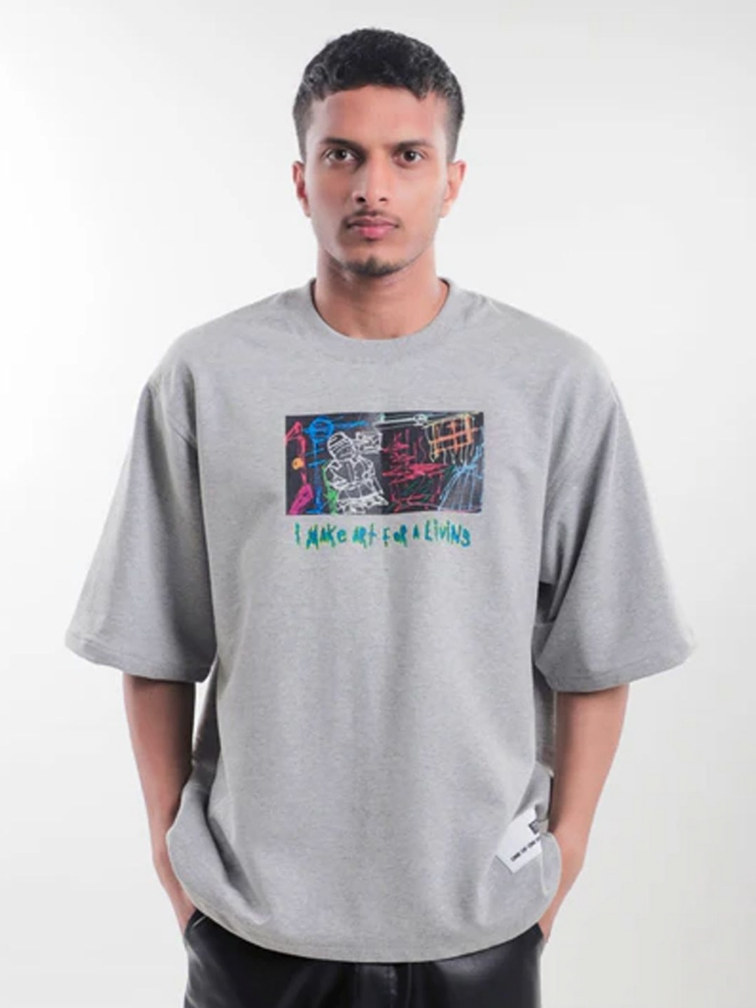 

TOFFLE Unisex Printed T-shirt, Grey