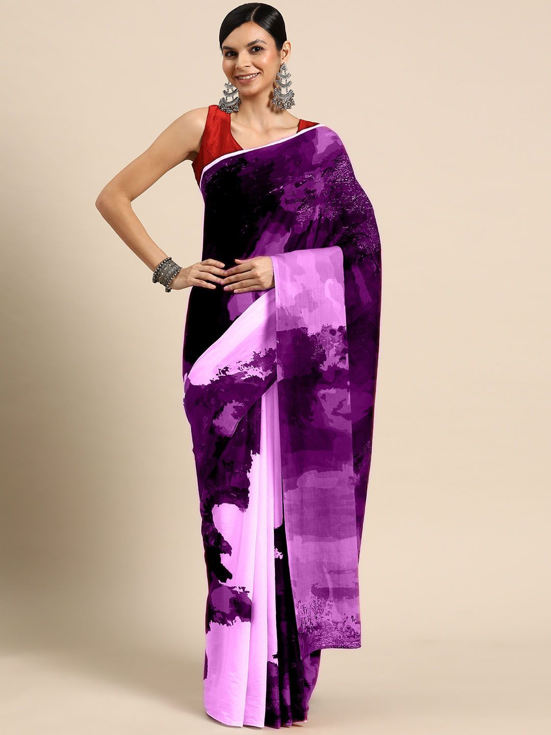 

BUTA BUTI Pure Cotton Saree, Lavender