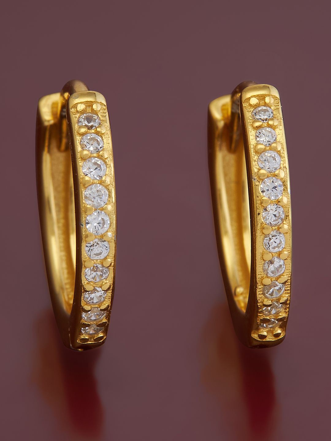 

Kushal's Fashion Jewellery 92.5 Pure Silver Circular Hoop Earrings, White