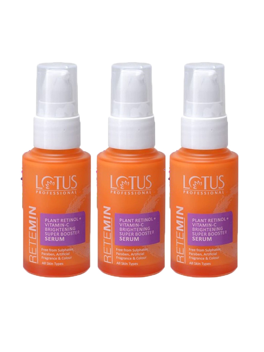 

Lotus Professional Set of 3 Retemin Plant Retinol + Vitamin C Serum - 30 ml Each, Orange