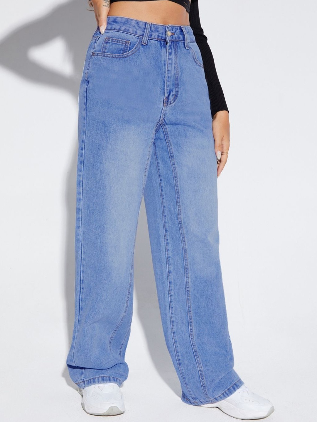 

KPOP Women Original Solid Regular Fit Casual Trouser, Blue
