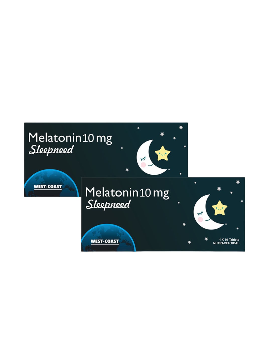 

WestCoast Set Of 2 Melatonin 10mg Sleepneed Tablets-10 Tablets Each, White