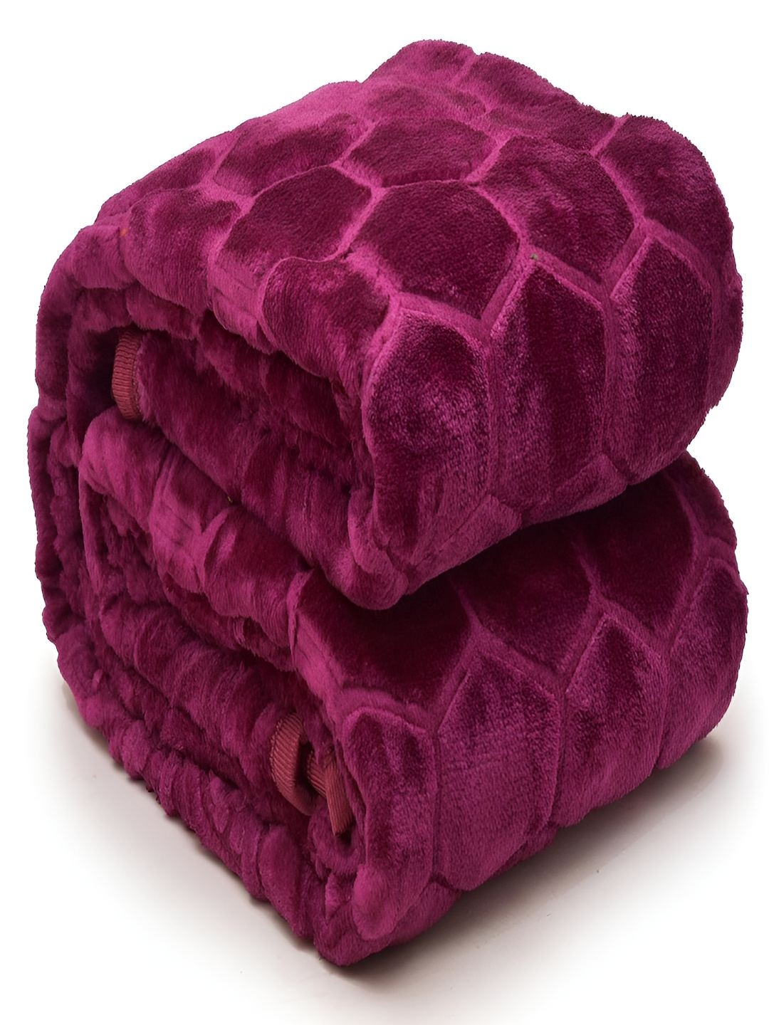 

tundwal's Burgundy Geometric 200 GSM Heavy Winter Single Bed Blanket