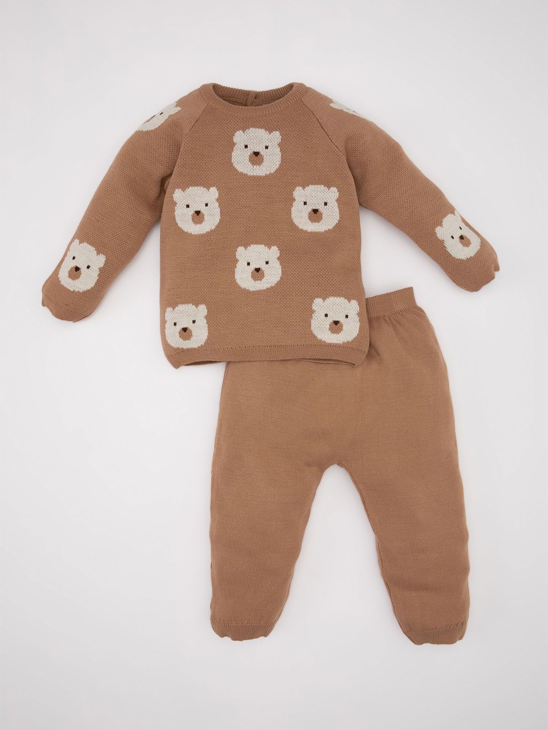 

DeFacto Boys Printed Sweatshirt With Joggers, Brown