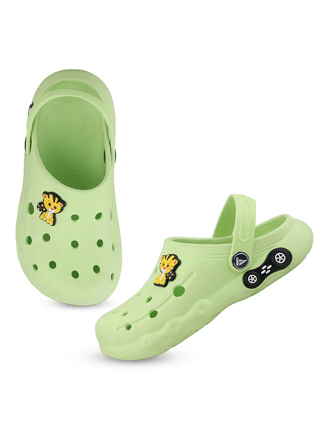 

YK Boys Self Design Self Design Clogs, Green