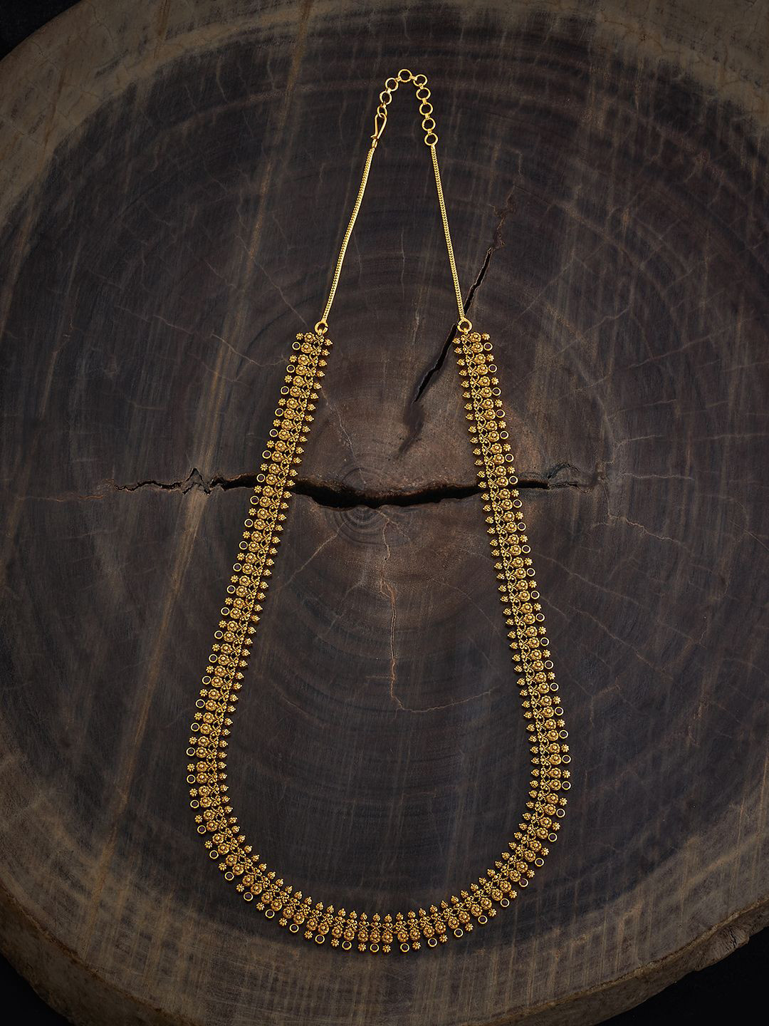 

Kushal's Fashion Jewellery Gold Plated Artificial Stones Antique Necklace