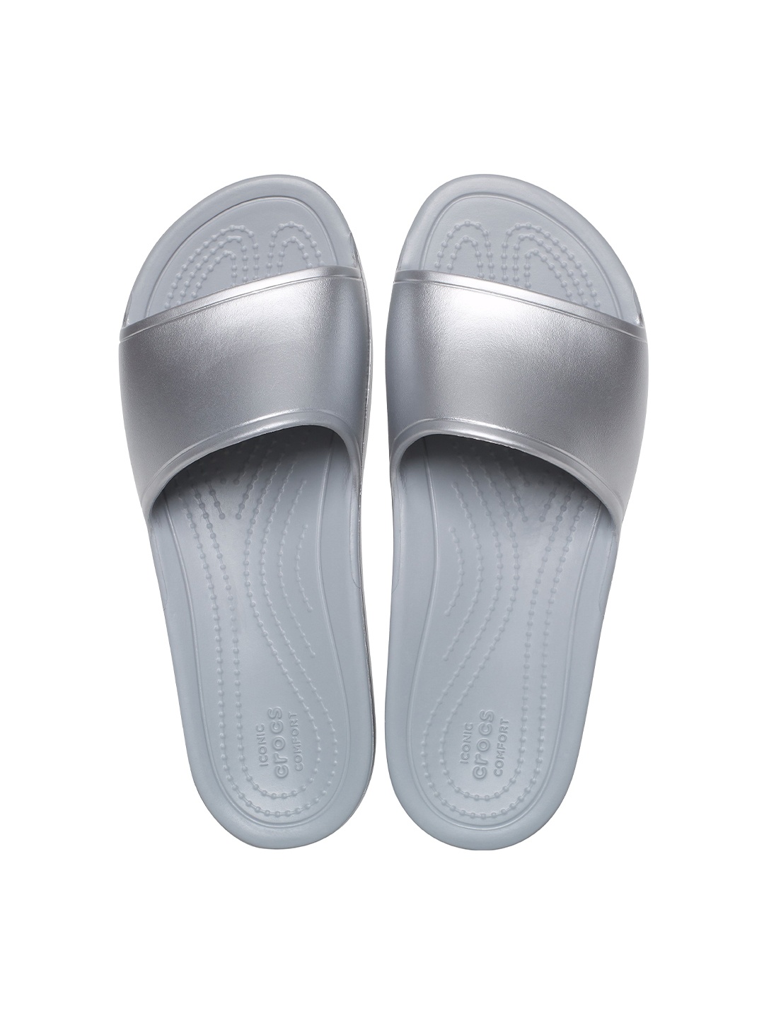 

Crocs Women Kadee Croslite Sliders, Silver