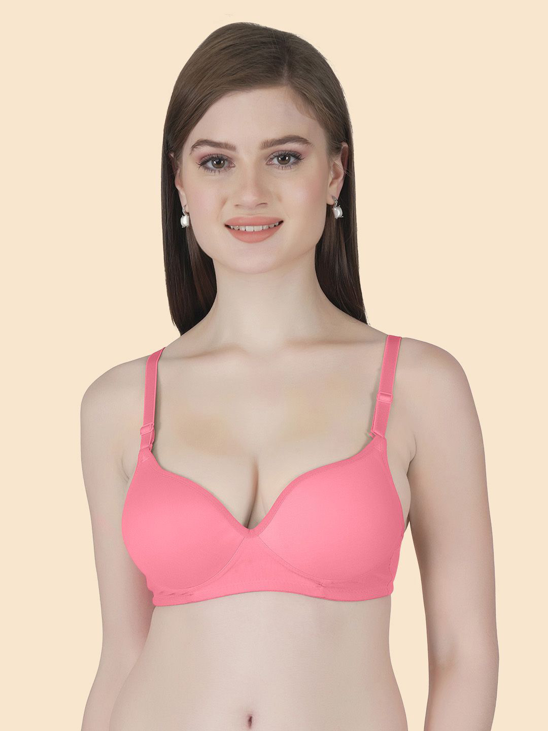 

Joomie Bra Medium Coverage Heavily Padded, Pink