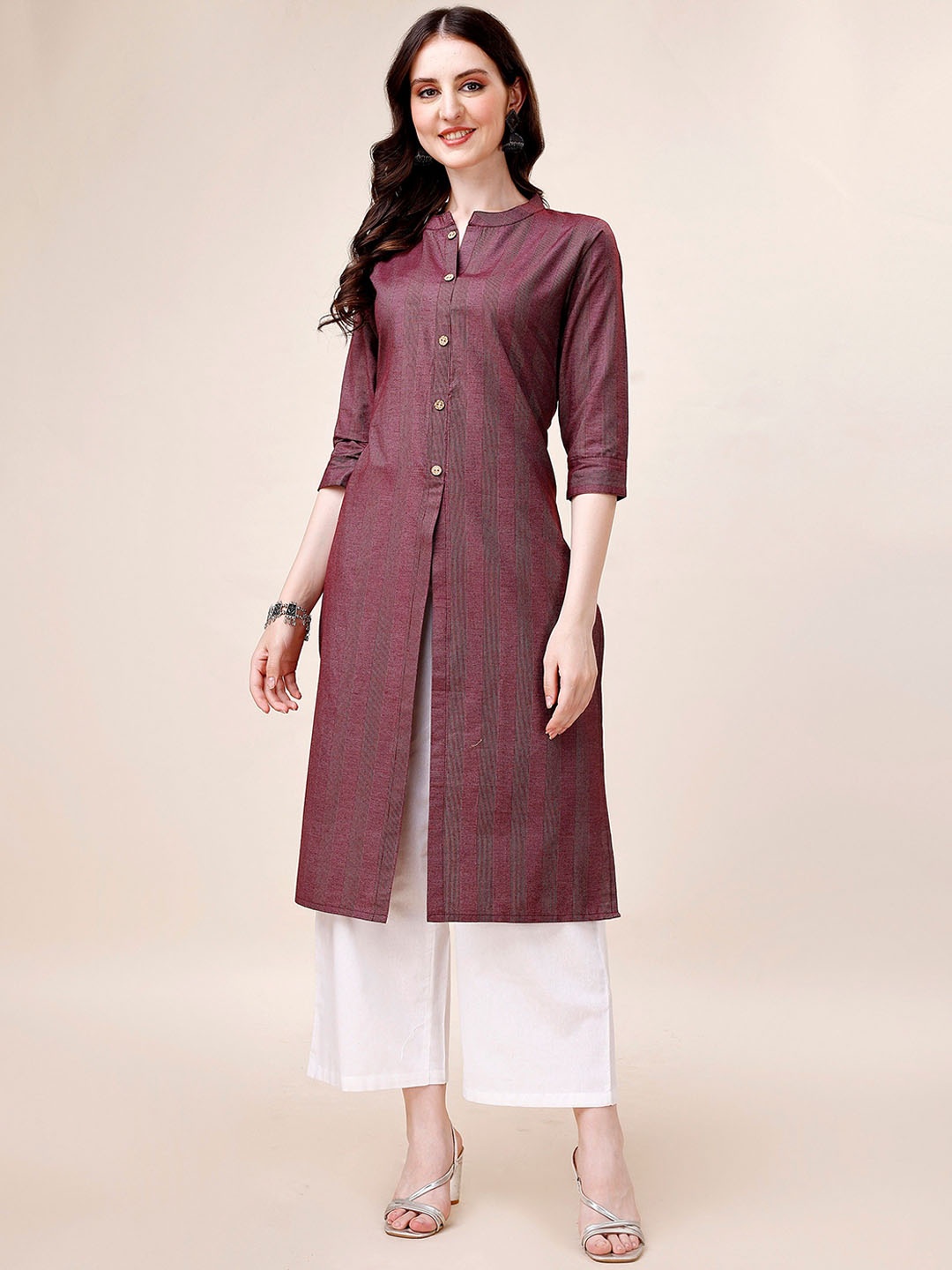 

KALINI Women Regular Kurta with Palazzos, Maroon