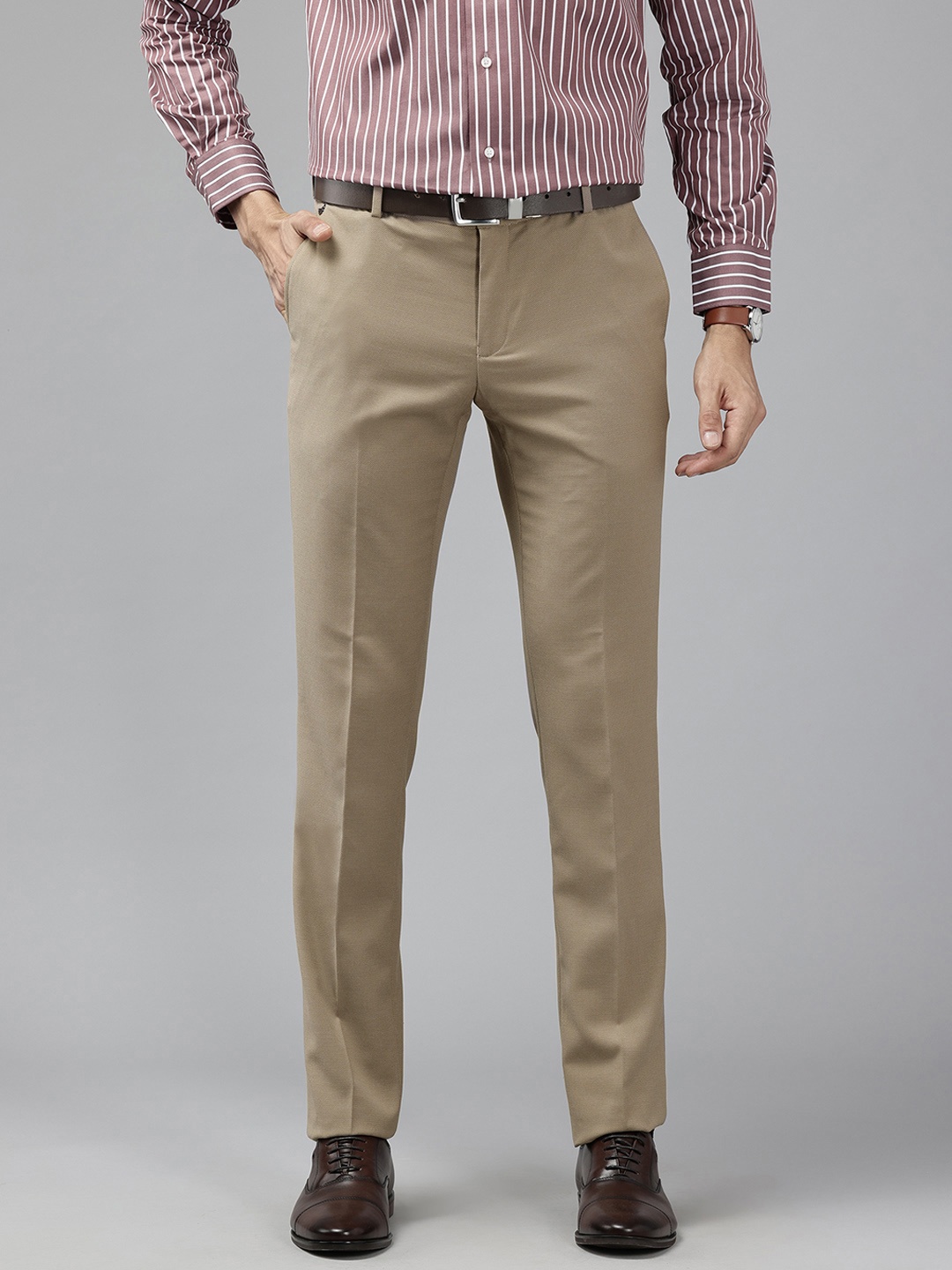 

Blackberrys Men Slim Fit Trousers, Khaki
