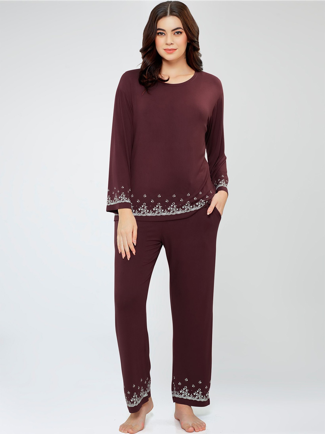 

Zeyo Women Night suit, Brown