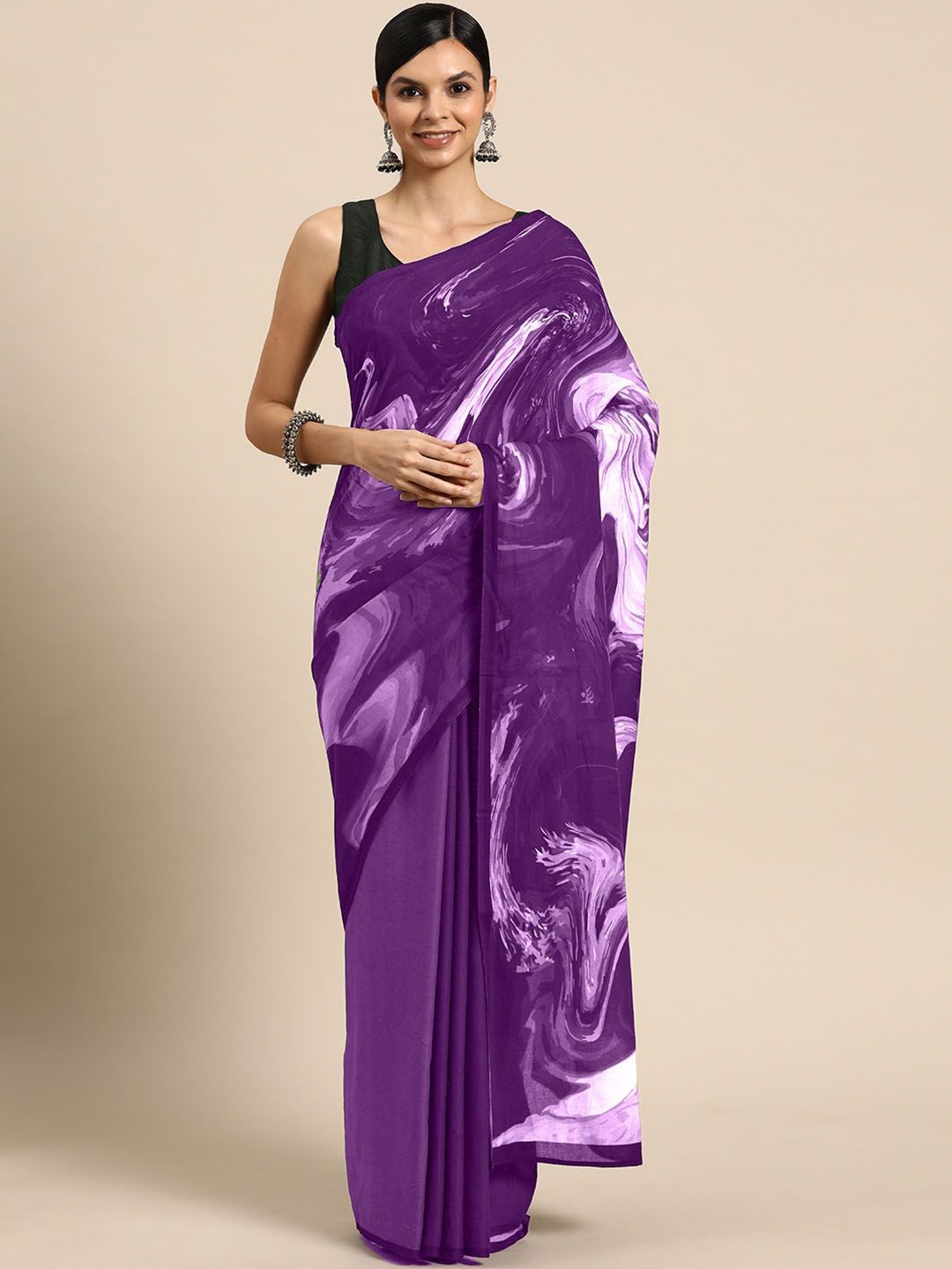 

BUTA BUTI Pure Cotton Printed Saree, Pink