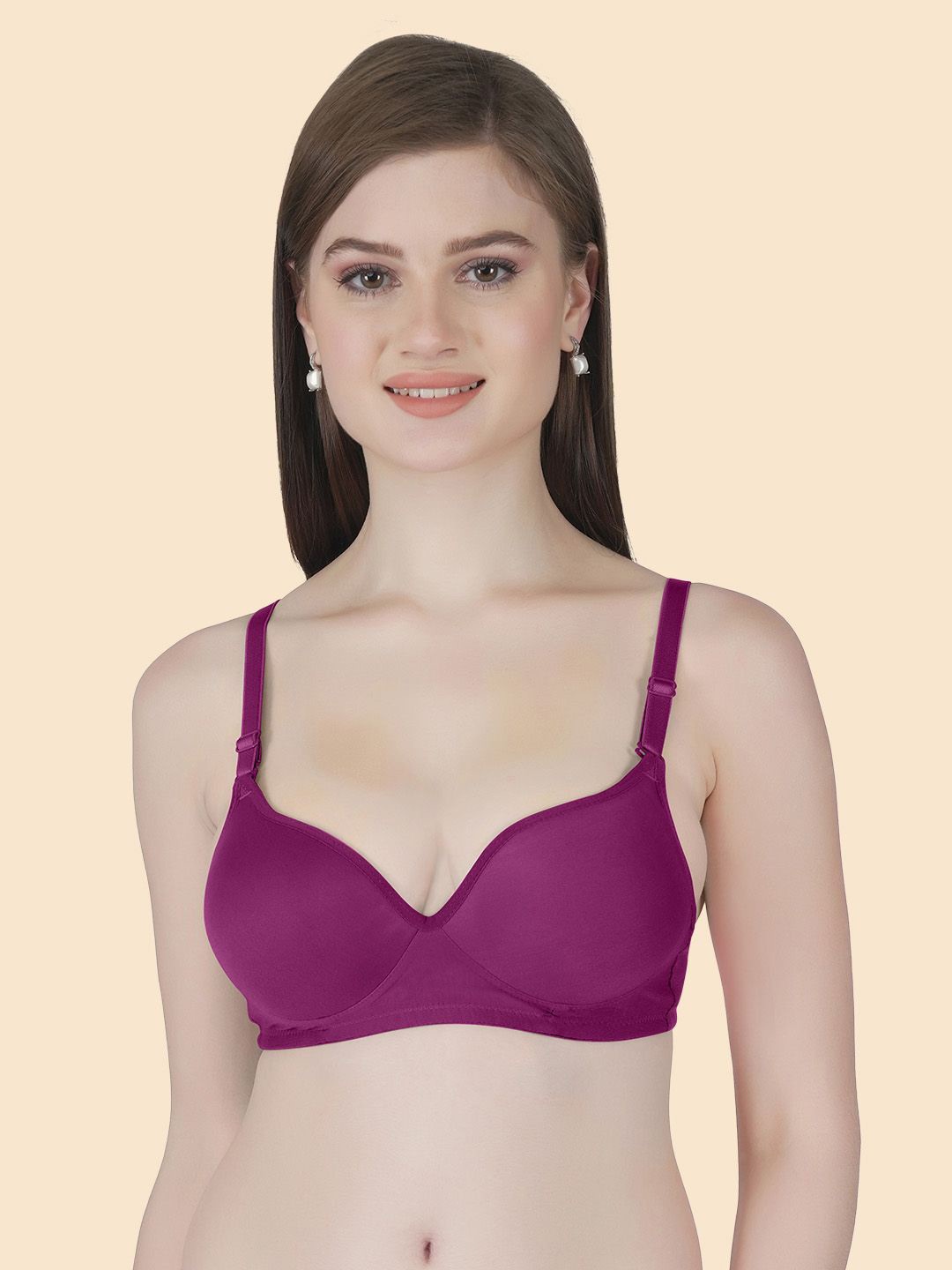 

Joomie Medium Coverage Heavily Padded Bra, Magenta