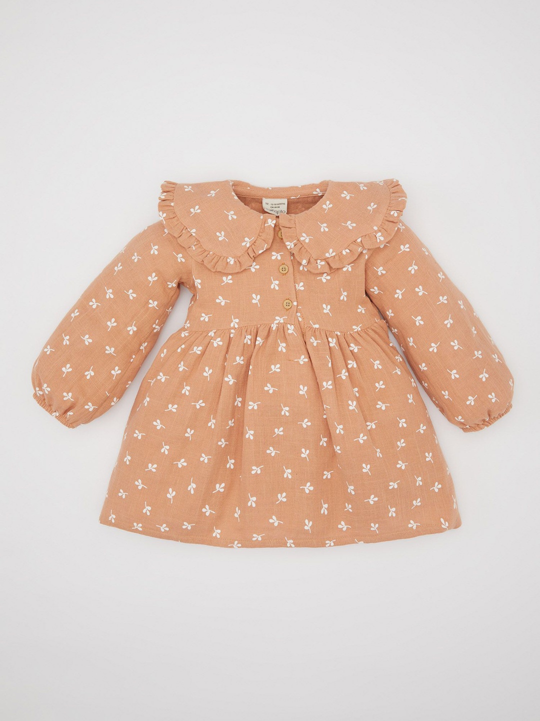 

DeFacto Girl Polka Dot Print Puff Sleeve Fit & Flare Dress, Na