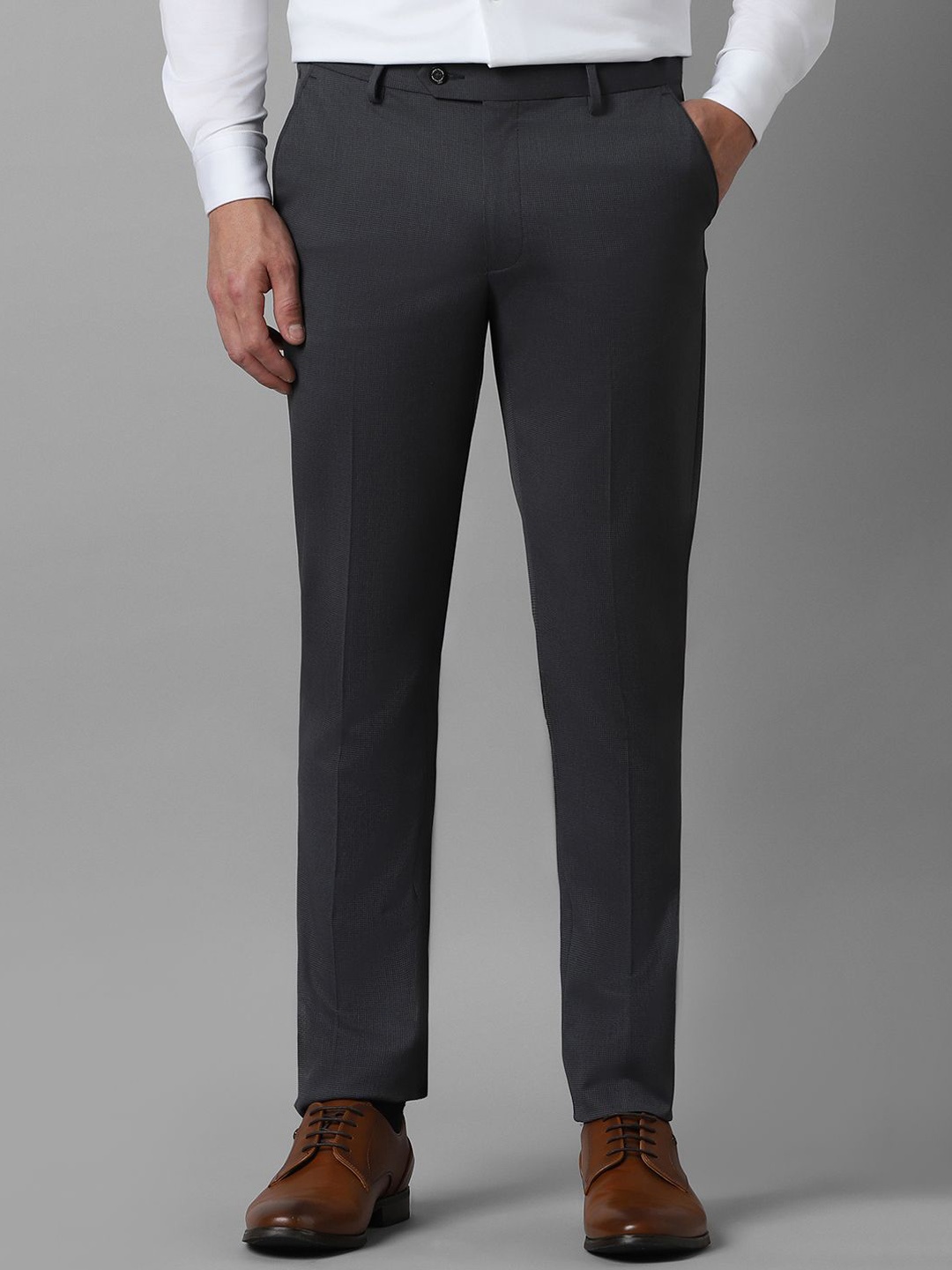 

Louis Philippe Men Slim Fit Formal Trousers, Grey