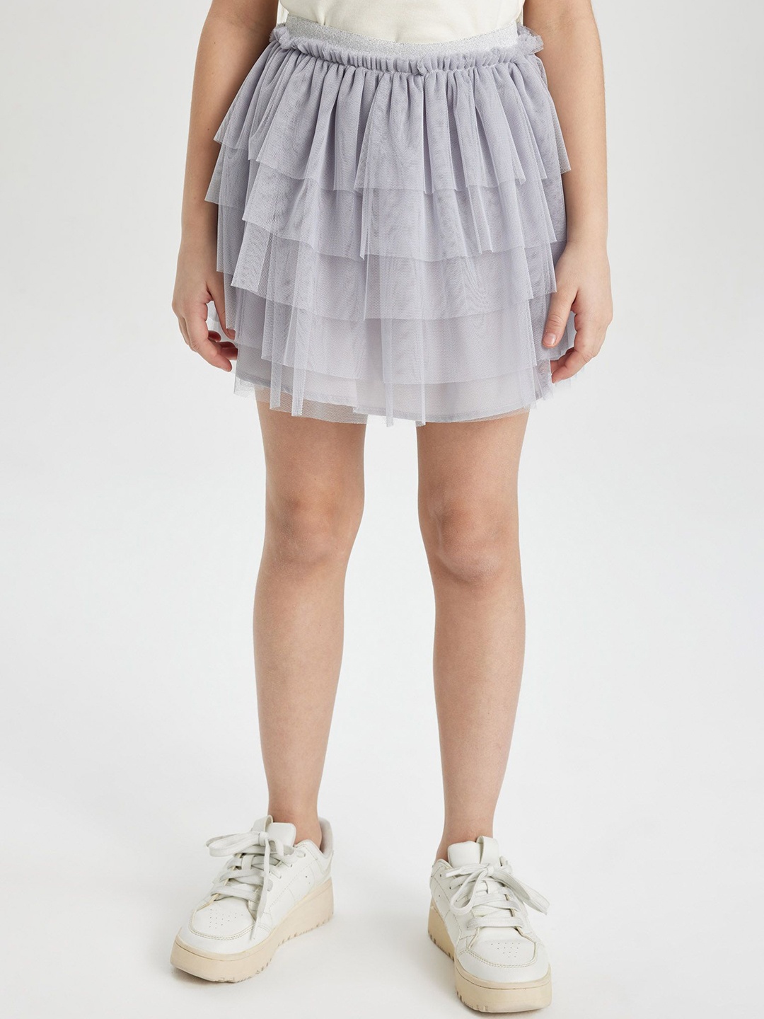 

DeFacto Girls Layered Above Knee Skirts, Grey