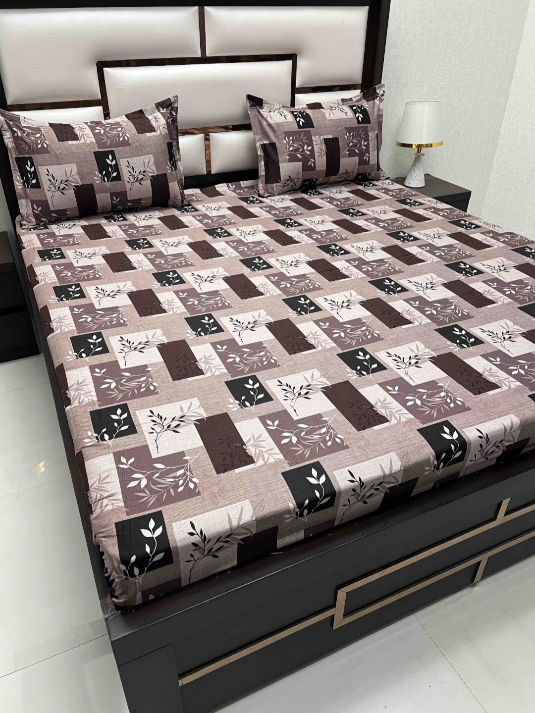 

Pure Decor Passion Fur Brown Printed 240 TC Pure Cotton Queen Bedsheet & 2 Pillow Covers