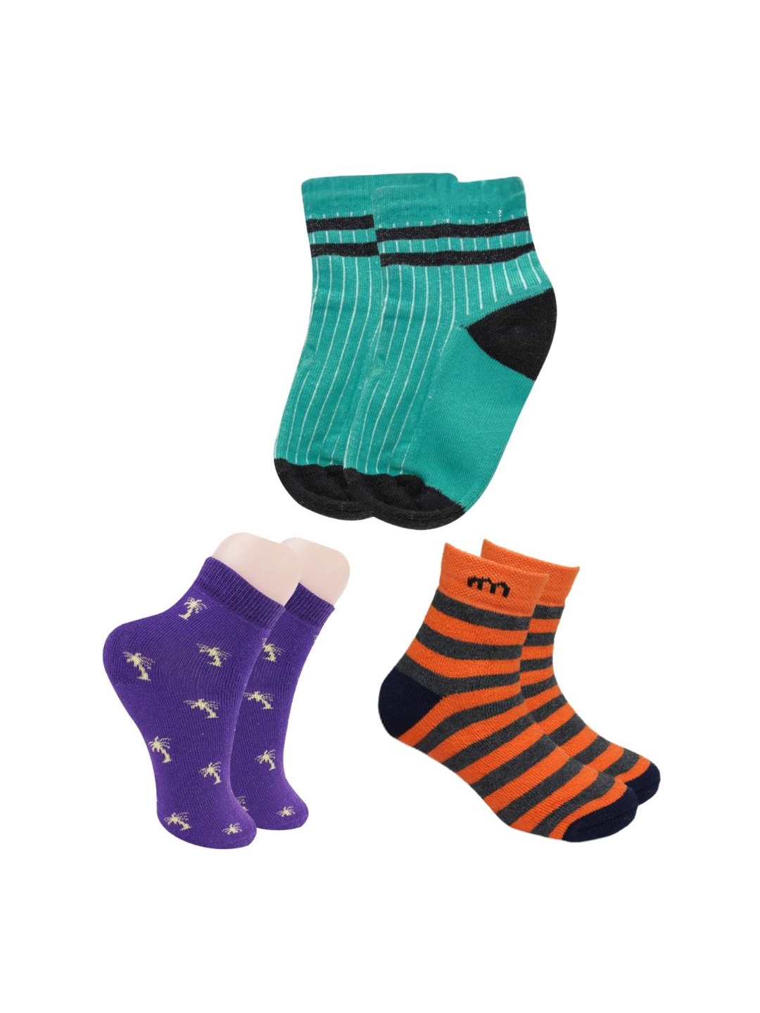 

BAESD Pack Of 3 Cotton Ankle Length Socks, Purple