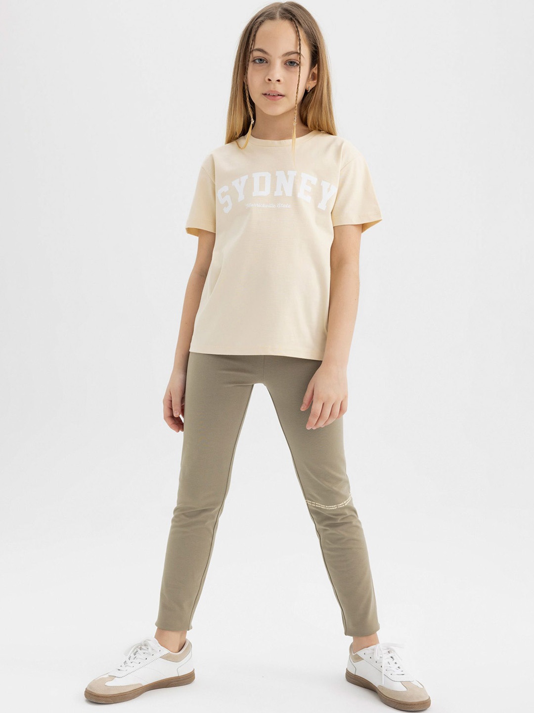 

DeFacto Girls Ankle-Length Leggings, Khaki