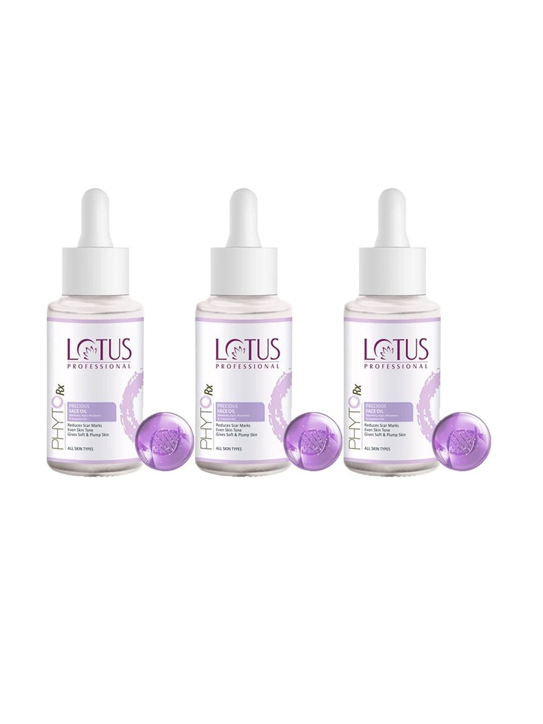 

Lotus Professional Set Of 3 Phytorx Precious Face Oil 28 ml Each, Purple