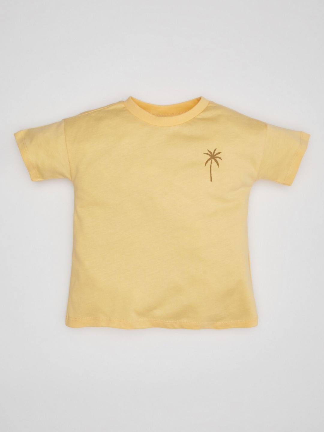 

DeFacto Boys Solid Round Neck Cotton T-shirt, Yellow