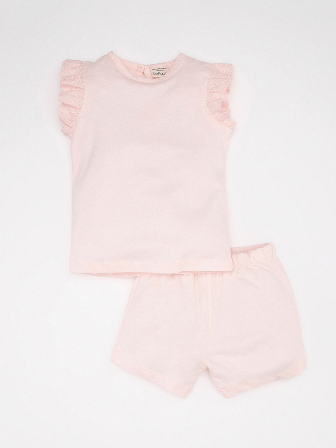 

DeFacto Girls Pure Cotton Night Suit, Pink