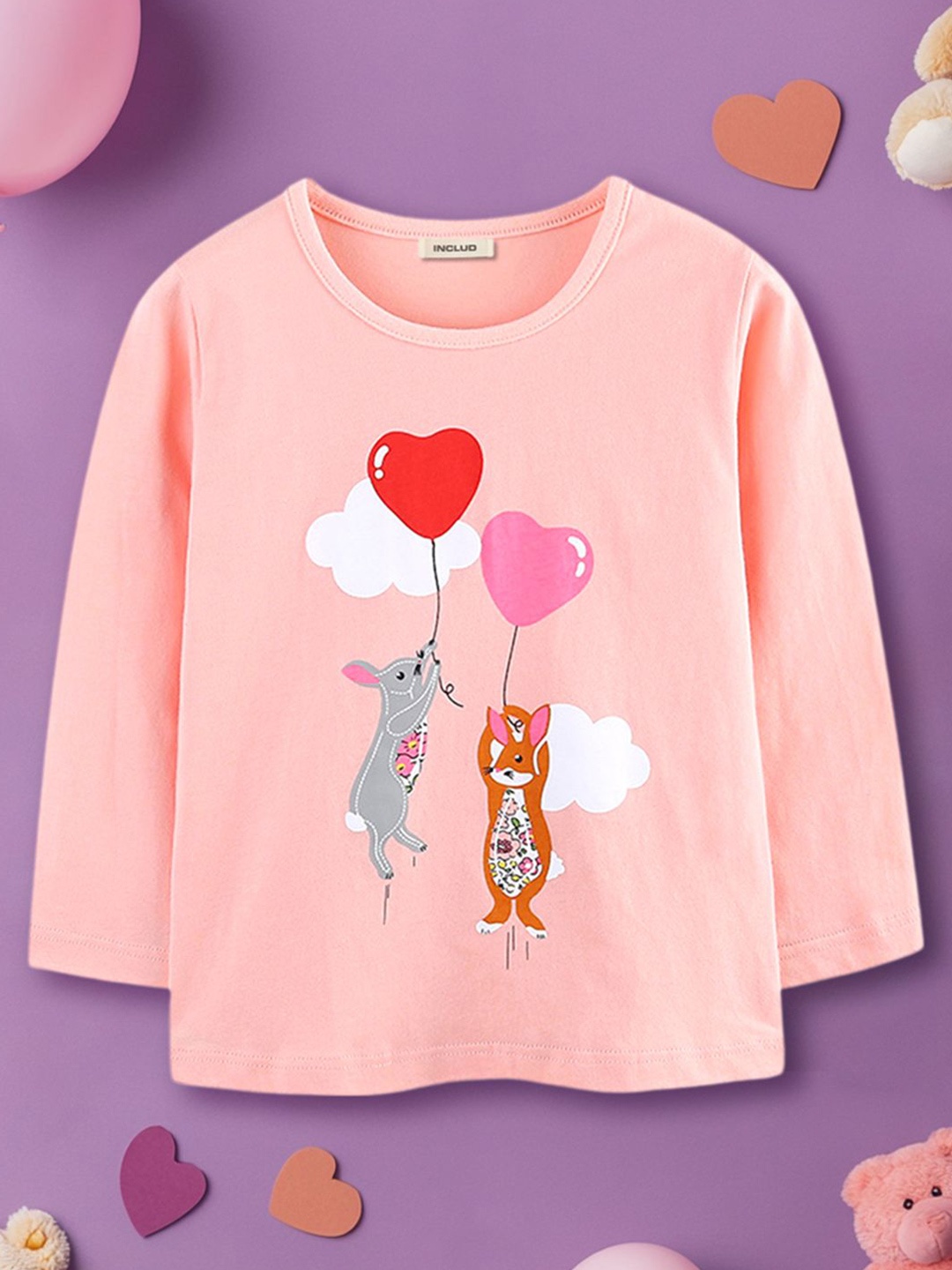 

INCLUD Animal Print Top, Peach