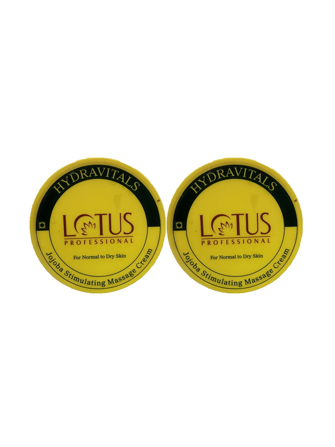 

Lotus Professional Set Of 2 Hydravitals Jojoba Stimulating Massage Cream-250g Each, Yellow