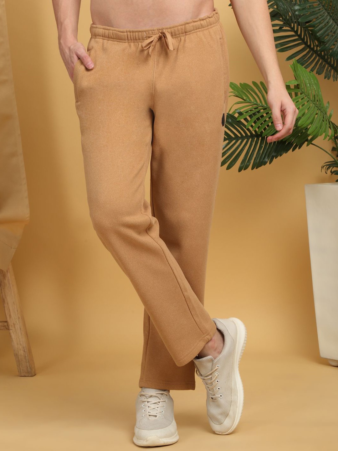 

Sweet Dreams Men Mid-Rise Track Pants, Khaki