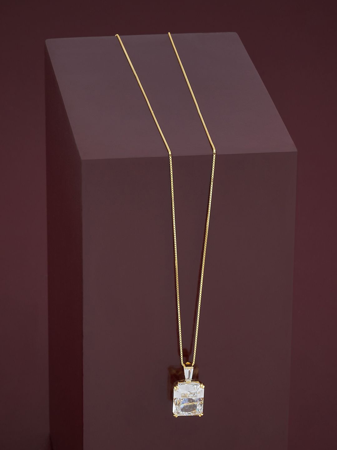 

Kushal's Fashion Jewellery 92.5 Pure Silver Gold-Plated & CZ Studded Pendants with Chains