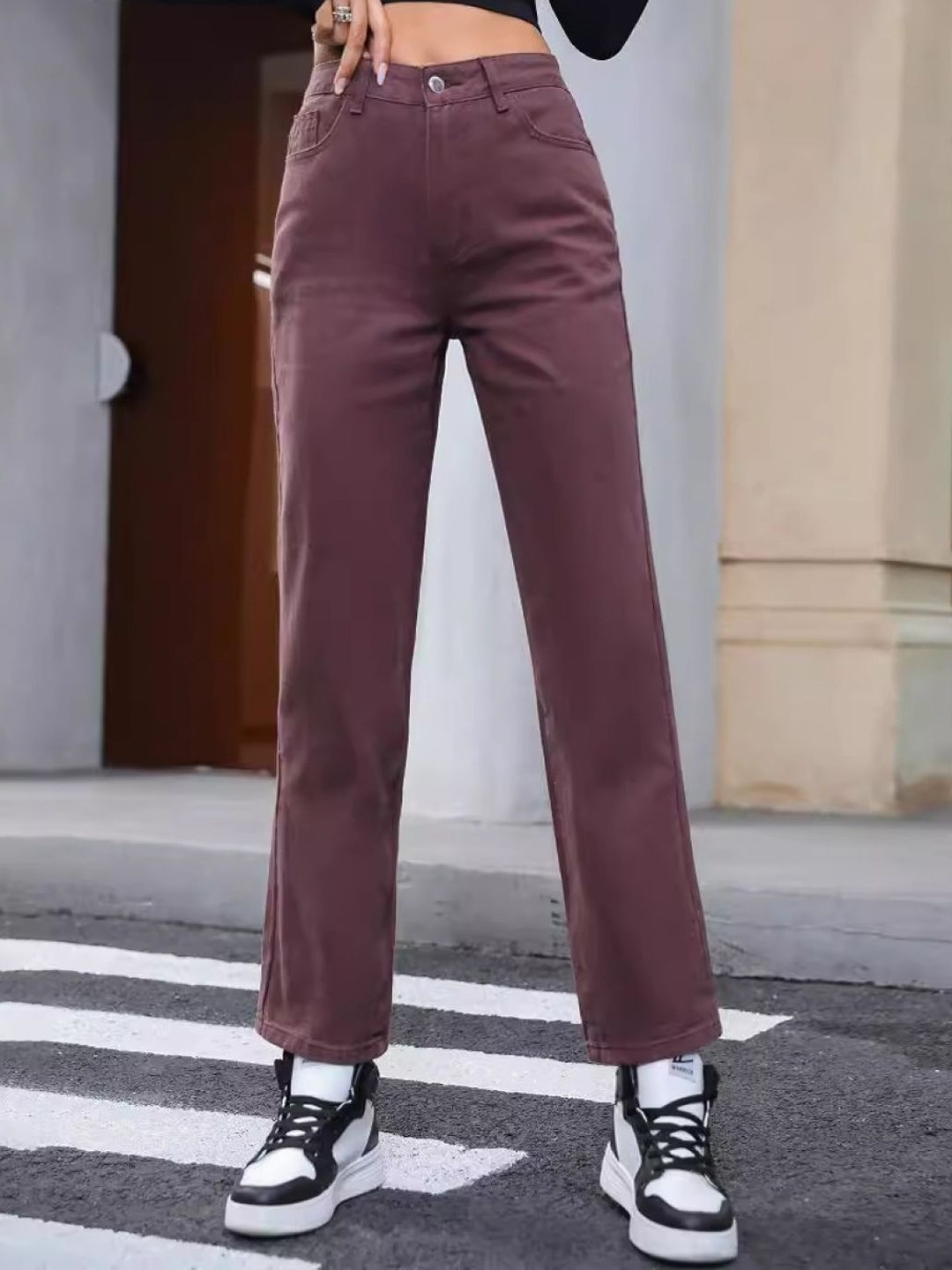 

KPOP Women Original Trousers, Maroon