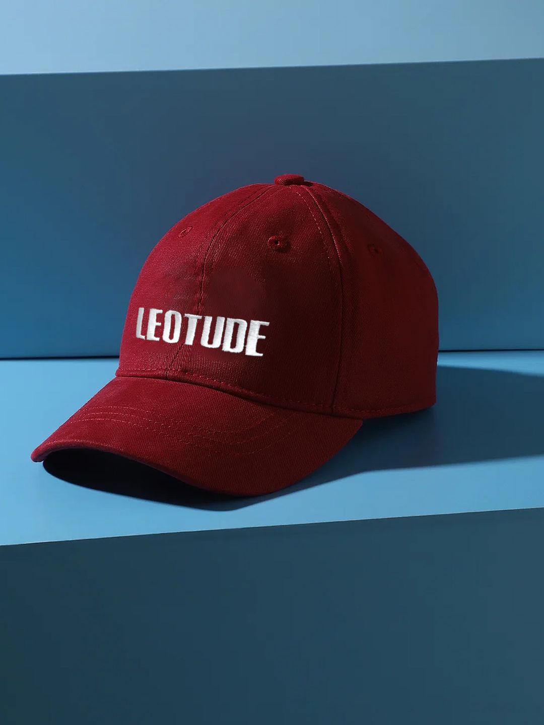 

Leotude Men Embroidered Cotton Baseball Cap, Red