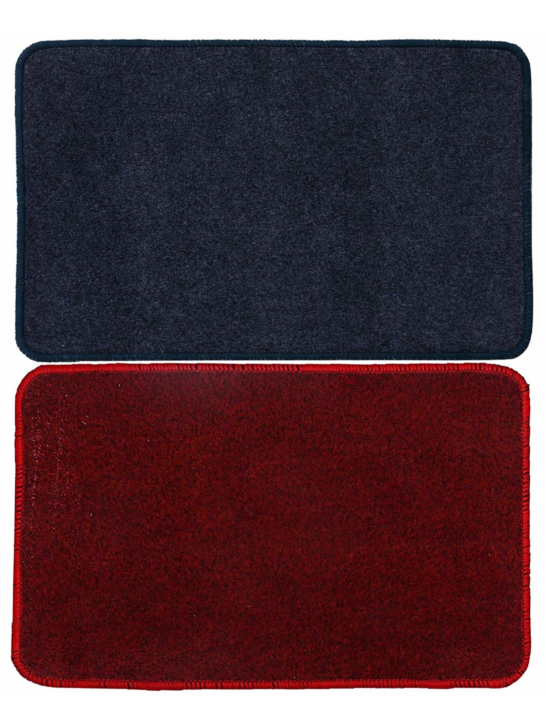 

Kuber Industries Grey & Red 2 Pieces Anti Slip 210GSM Microfibre Bath Mats