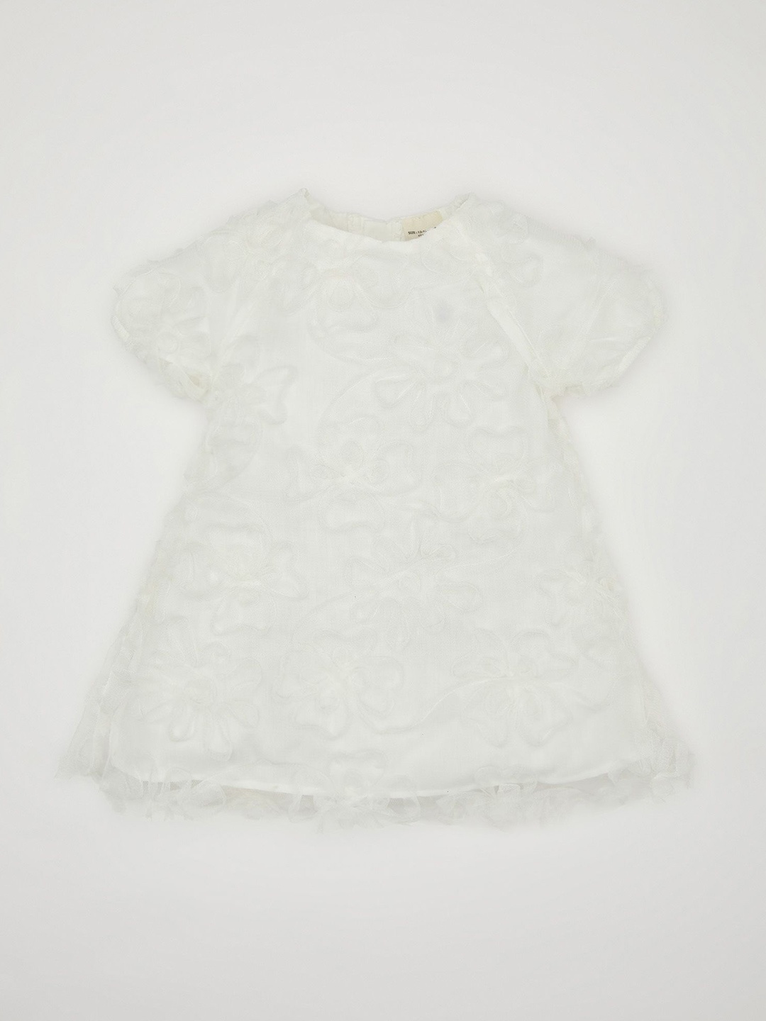 

DeFacto Kids-Girls Solid A-Line Dress, White