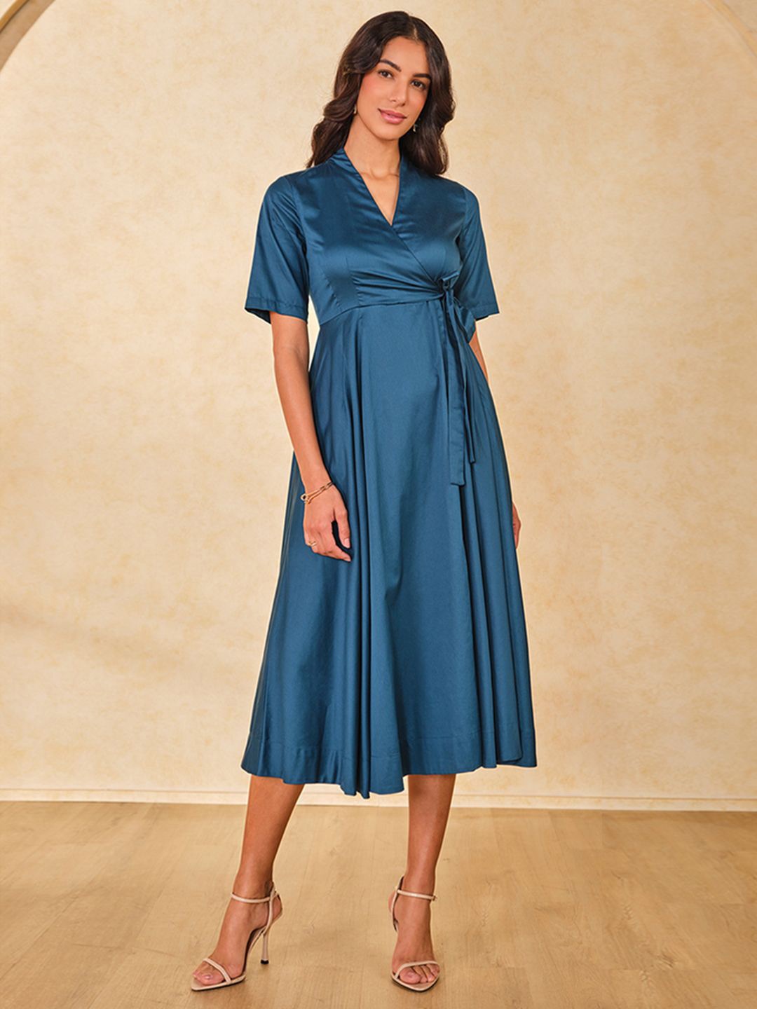 

AND A-Line Midi Dress, Teal