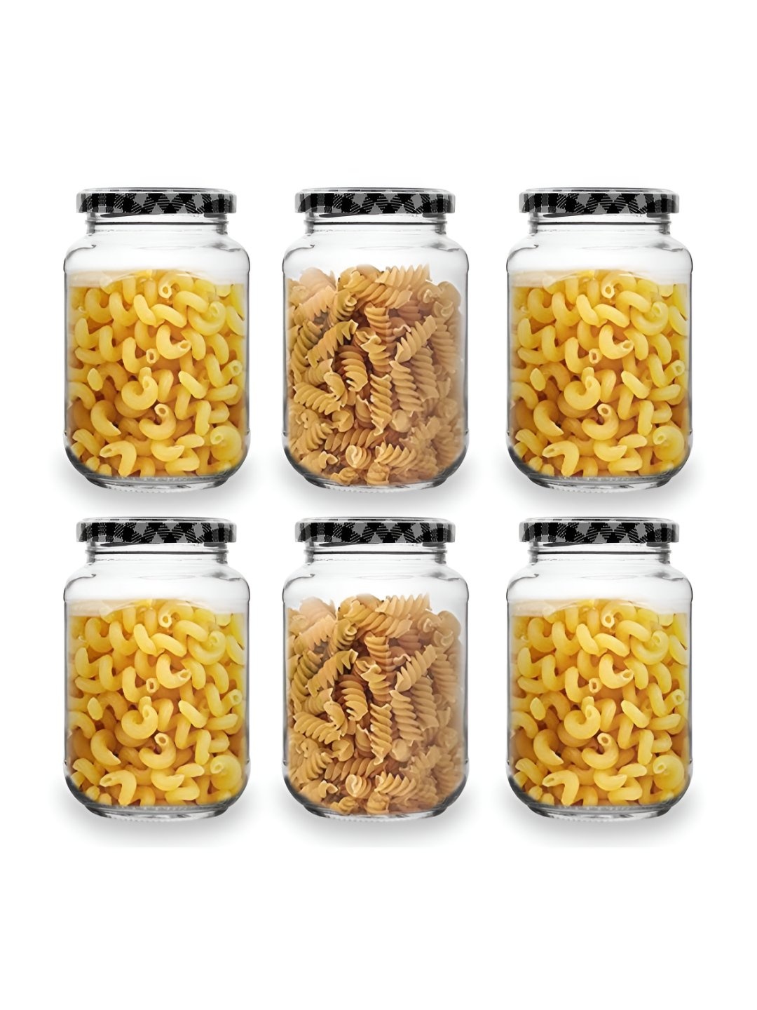 

CROCO JAR Piramal Transparent & Black 6 Pieces Glass Containers - 500 ml