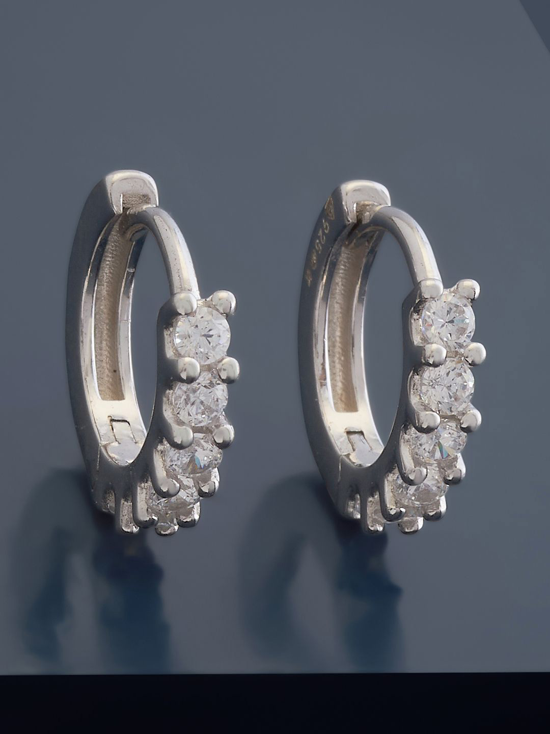 

Kushal's Fashion Jewellery Sterling Silver Cubic Zirconia Gold-Plated Hoop Earrings