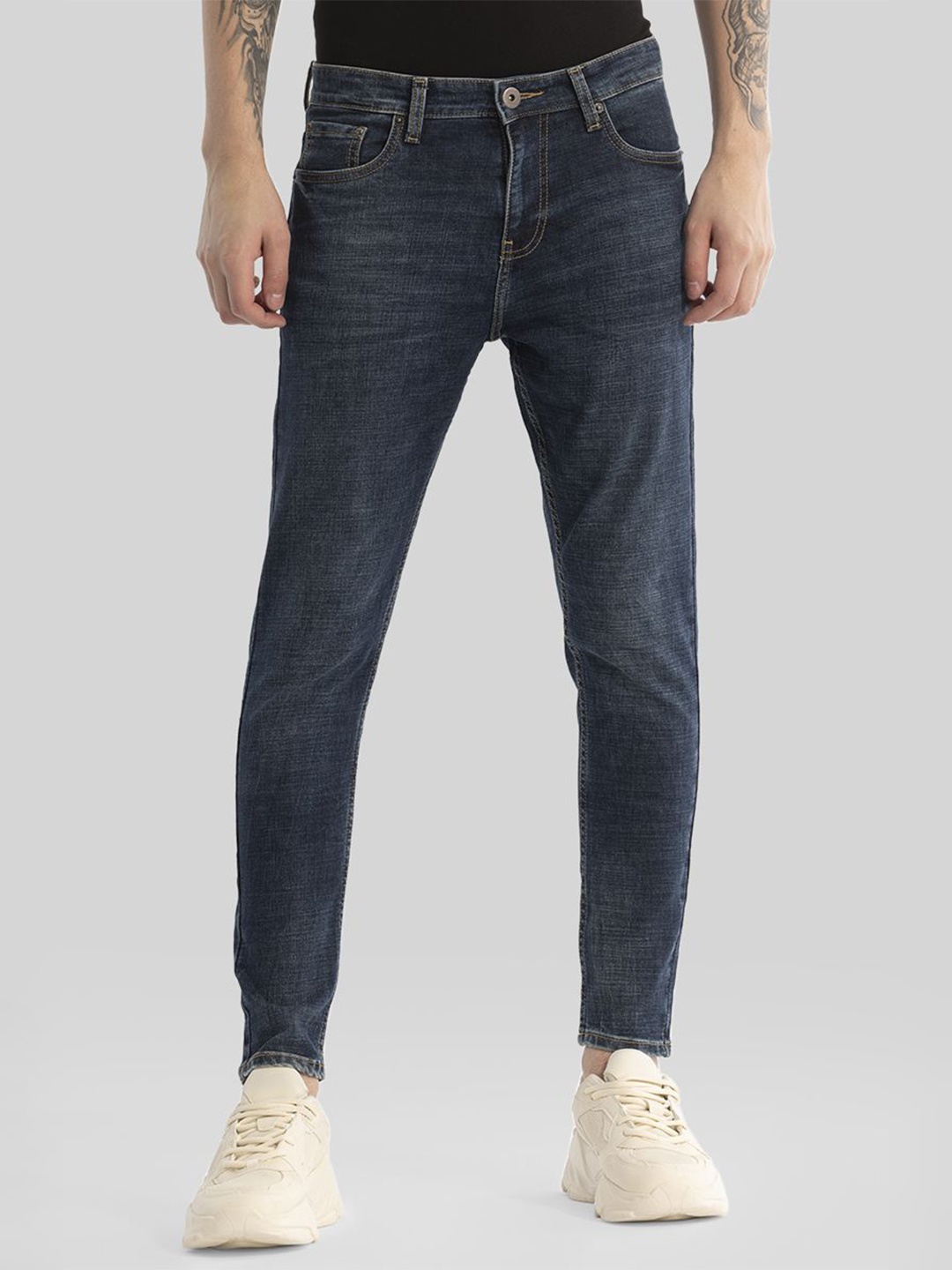 

Snitch Men Narrow Skinny Fit Light Fade Jeans, Blue