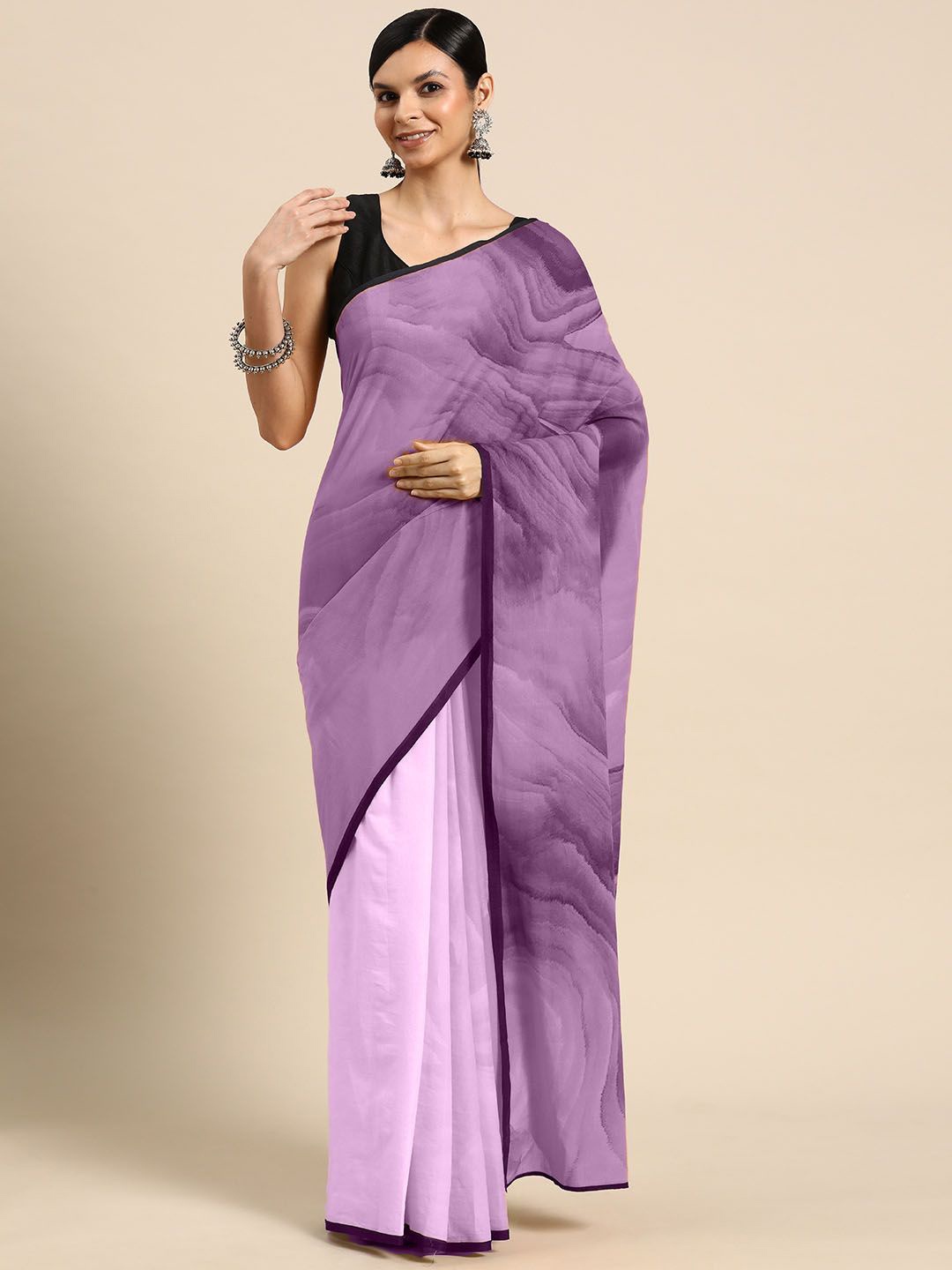 

BUTA BUTI Cotton Blend Saree, Pink