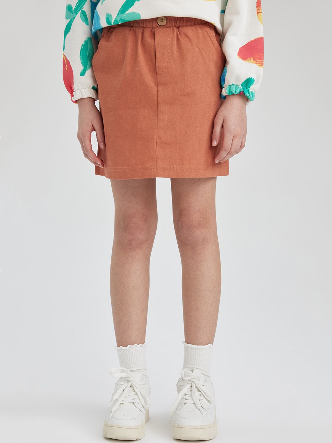

DeFacto Girls A-Line Mini Skirts, Brown